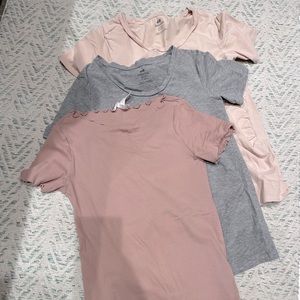 Set of THREE H&M Maternity Organic Cotton Tees